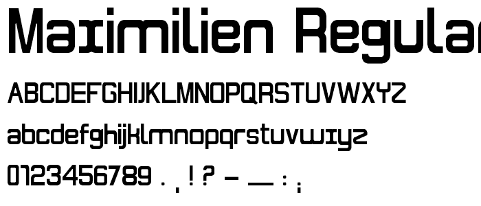 Maximilien Regular font